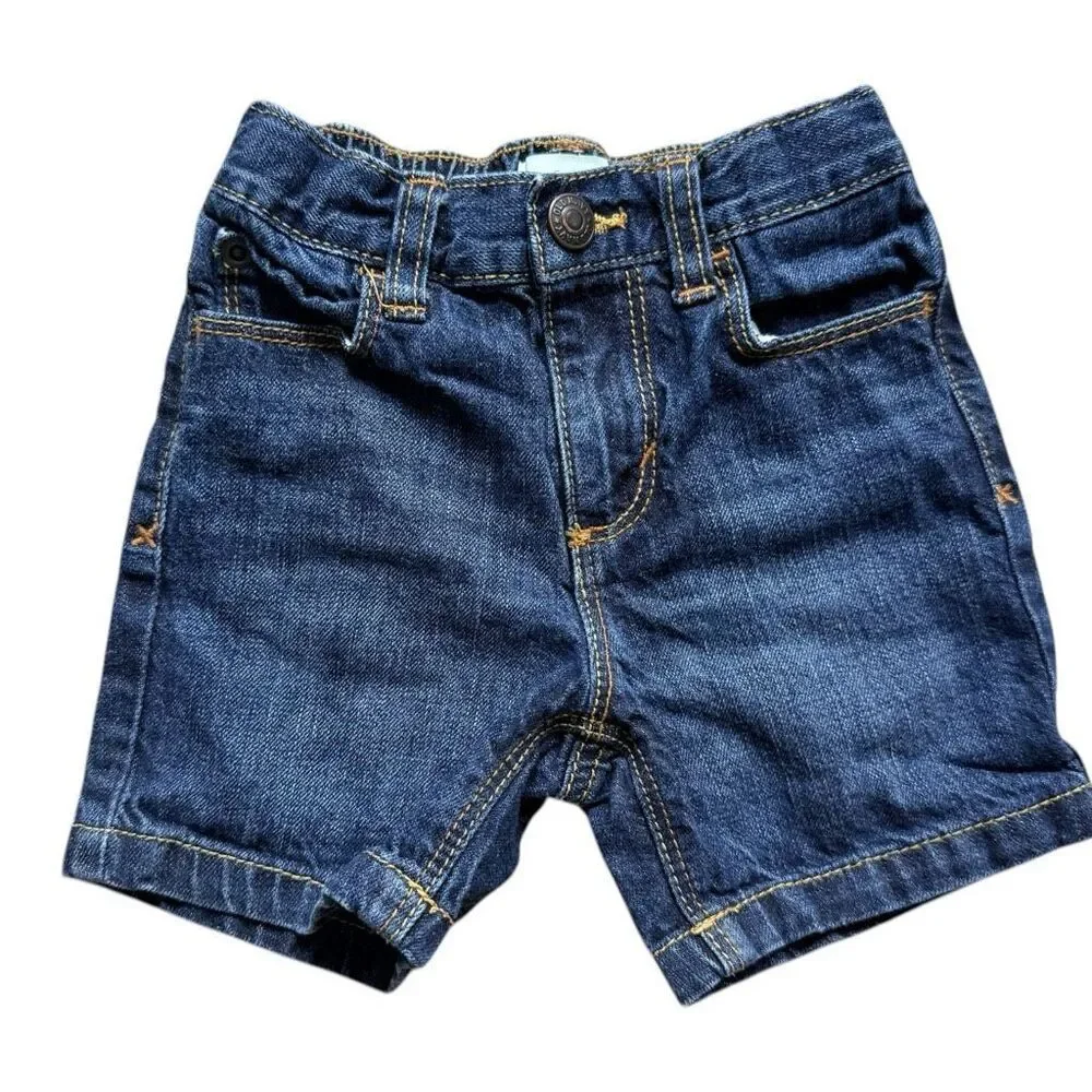 Baby Boys Old Navy Dark Rinse Denim Jean Shorts - Sz 18-24 mo
